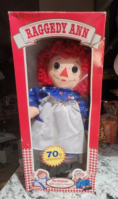 Vintage Playskool 12" Raggedy Ann Doll 70th Anniversary NIB