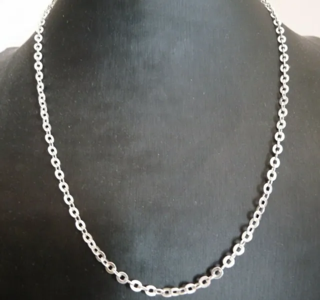 Vintage Necklace Years' 70 IN Silver 835 Type Chain Made in Italy Unisex