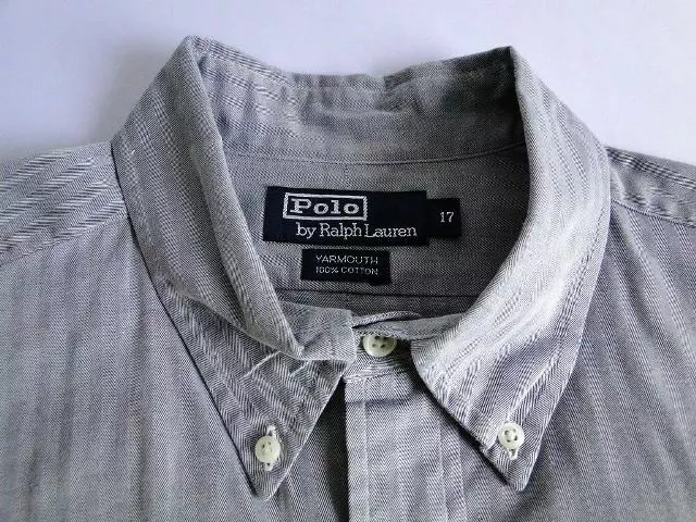 Polo Ralph Lauren Yarmouth Herren Hemd Langarm Grau Fischgrät KW43