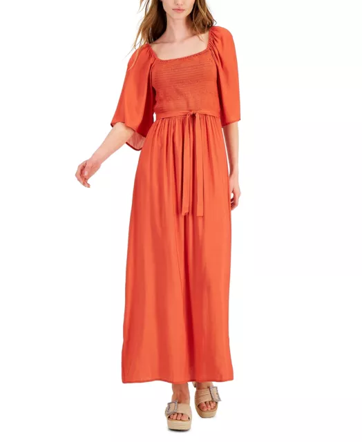 MSRP $100 INC International Concepts Womens Smocked Maxi Dress Size XL