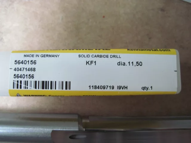 Kennametal 11.5-14mm, Solid Carbide Coolant Thru Step Drill Bit 2 Flute Straight 2