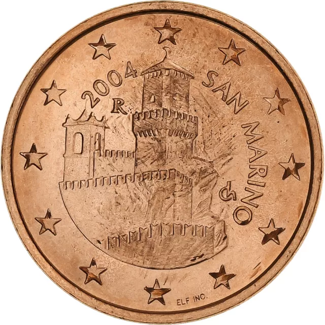 [#1250802] San Marino, 5 Euro Cent, 2004, Rome, EBC, Cobre chapado en acero, KM: