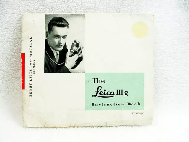 Folleto del libro de instrucciones Leica IIIg | 1956 | 6 páginas | fotos y texto | $14.55 |