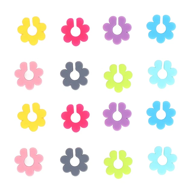 Flower Wine Glass Markers Wine Glass Identification Tag 16PCS Funny Safe