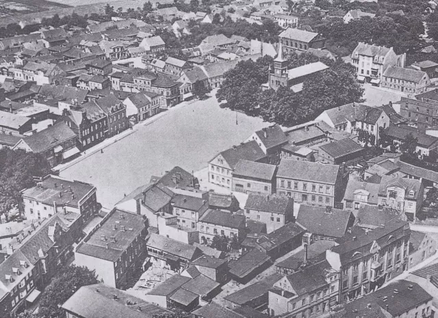 Schönlanke/ Trzcianka- Luftbild des Marktes (Posen) 1932