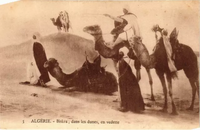 CPA AK Geiser 5 BISKRA - dans les dunes en vedette. ALGERIA (764739)
