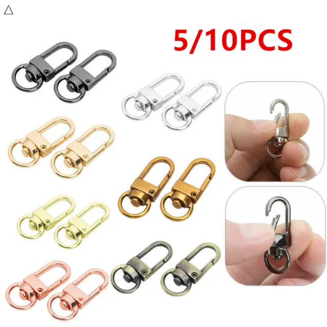 5/10Pcs Alloy Swivel Lobster Clasp Snap Buckle for Keychain Key Ring Fittings
