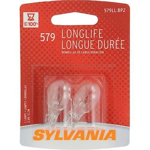 Click Bulb Pack DOME LIGHT BULB-SYLVANIA Long Life Blister Pack TWIN CARQUEST 579LLBP2 ...