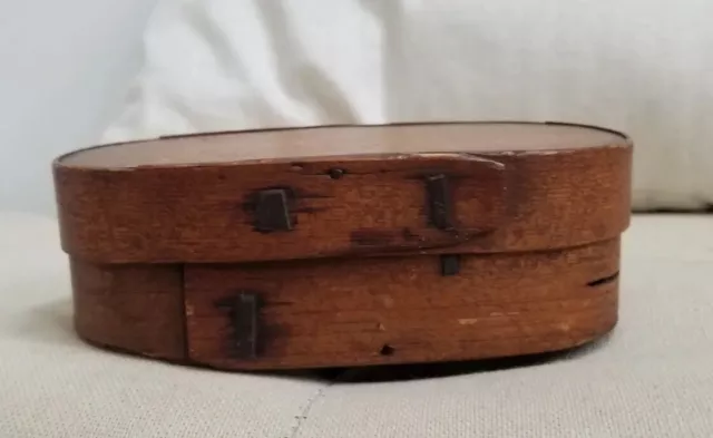 Antique Wooden Handmade Oval Shaker Pantry Box  Circa 1850-1900’s