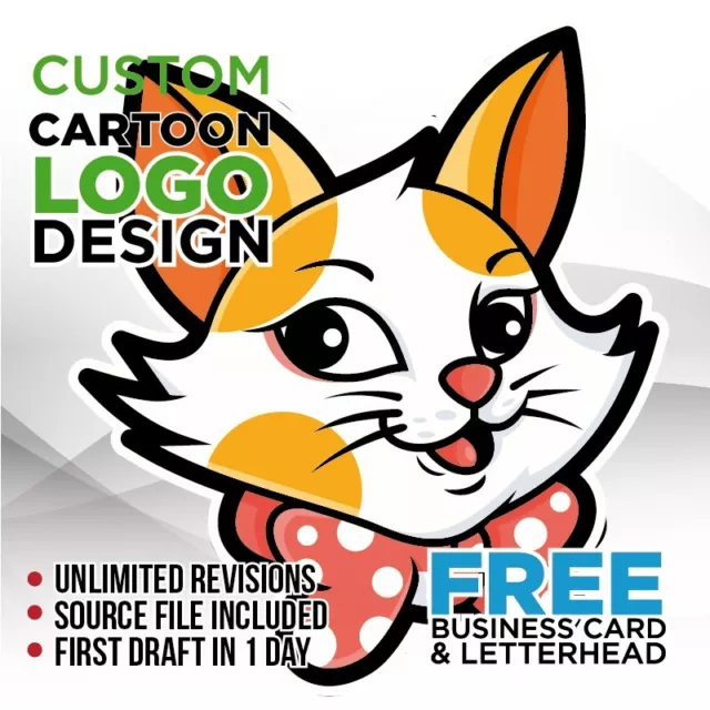 Custom Cartoon Logo Design - Professional Service! - Free Business Card!