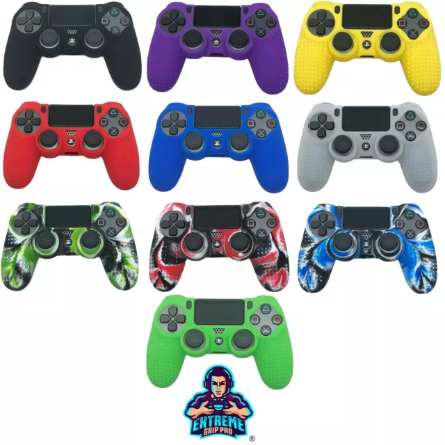 Texture Silicone Rubber Case Grips Protect Cover Skin for PS4 Controller by EGP©