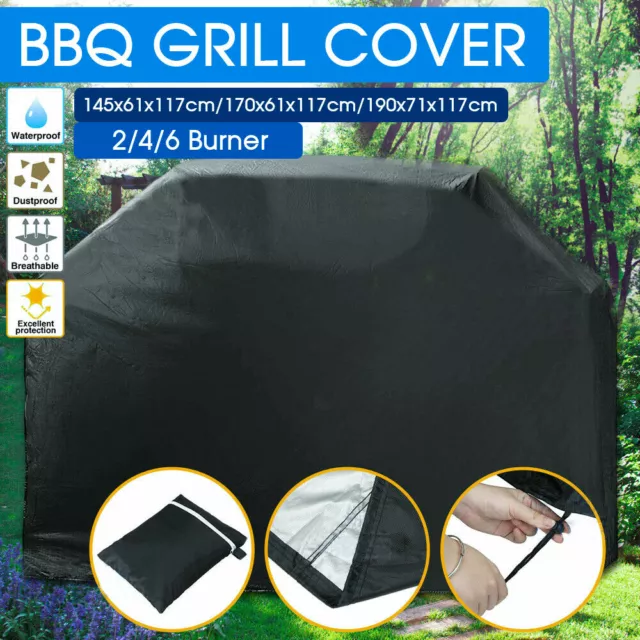 BBQ Cover 2/4/6 Burner Waterproof Outdoor Gas Charcoal Barbecue Grill Protector