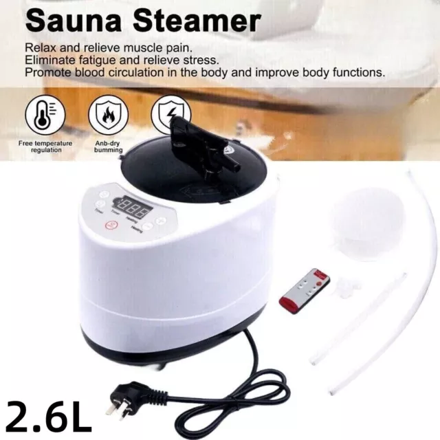 2.6L Sauna Pot Machine Portable Sauna Steam Generator Fumigation Device 1000W