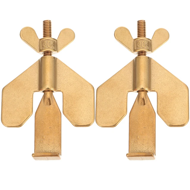 2 piezas cerradura de puerta Hasp privacidad tope de puerta bisagras de puerta doradas pesadas