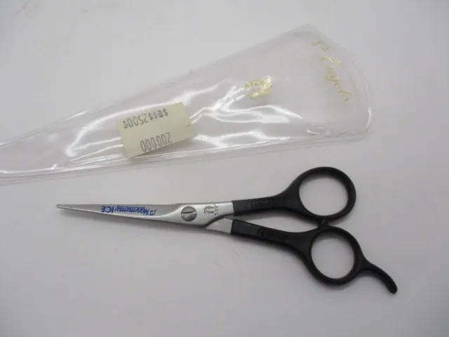F.W. Engels Solingen W. Germany Hair Scissors "Harmony Ice" Black Handle