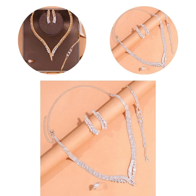 1 Set Frauen Schmuck Set Elegante Dekorative Charme Halskette Armband Ohrringe