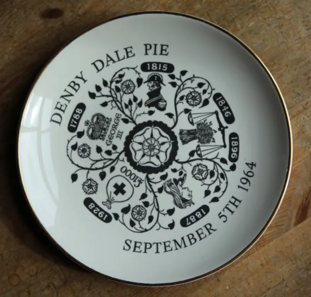 Denby Dale Pie Commemorative Plate 5th Sept 1964