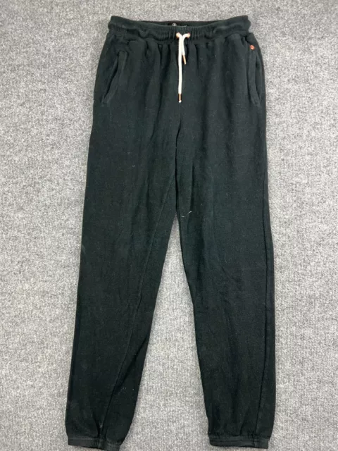 Volcom Lived in Lounge Jogger Pants Women's Small Black Pockets Sweatpant Cozy