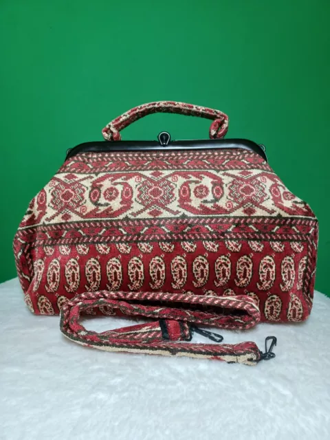 Vintage Classic handmade British Carpet Bag 2