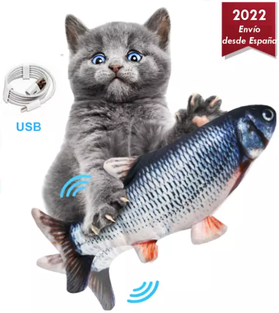Juguete Interactivo Pez Eléctrico Automático 3D Para Gatos - Catnip Fish Toys