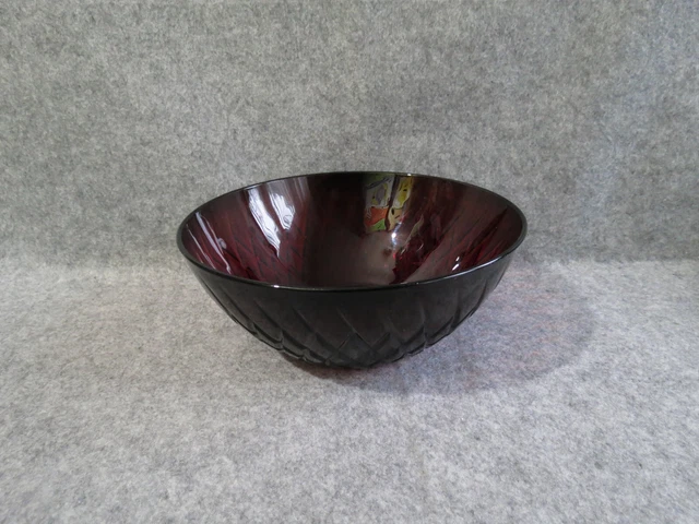 Saladier en verre rose KIG Indonesia vintage