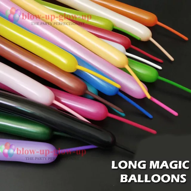 100 X New LONG MAGIC Balloons Colours Different Latex 260Q Traditional Modelling