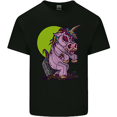 A Zombie Unicorn Funny Halloween Horror Mens Cotton T-Shirt Tee Top
