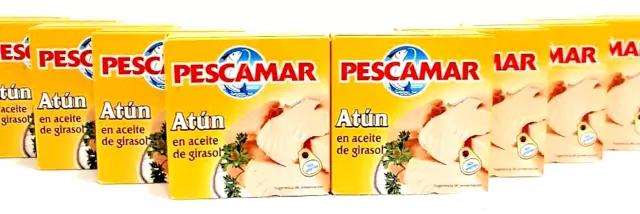 10 LATTINE TONNO IN OLIO VEGETALE - 10x80g - PESCAMAR TONNO DOSE - DALLA SPAGNA