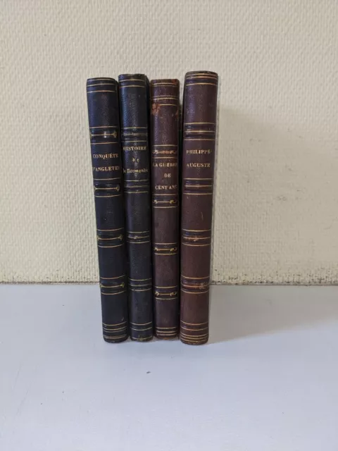 livre ancien-1 lot de 4 livres d'histoire - 19ème 2