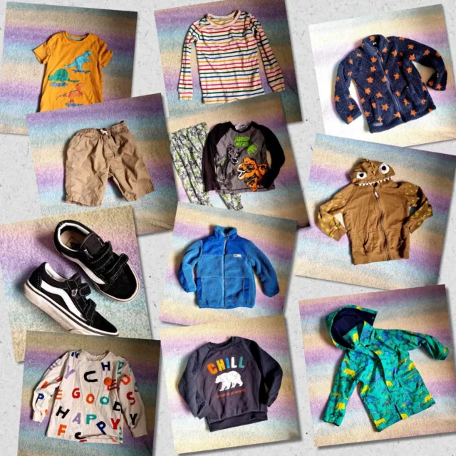 Huge Bundle Of Boys Clothes Age 5-6 Years Including Size 11 Vans