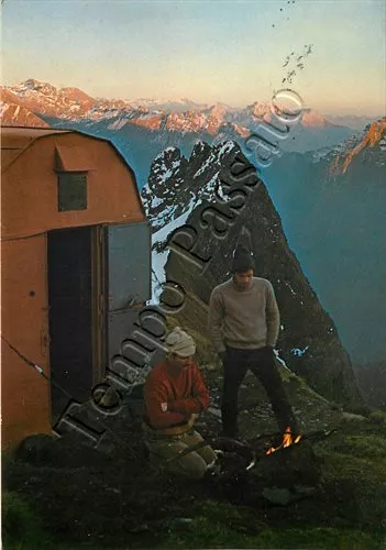Cartolina di Valbondione, Bivacco Frattini - Bergamo, 1983