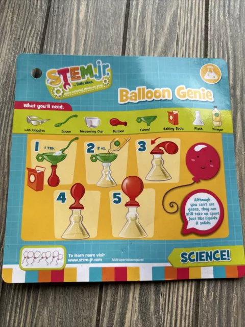 Little Tikes Stem Jr Wonder Lab Activity Card Replacement Part Piece Balloon