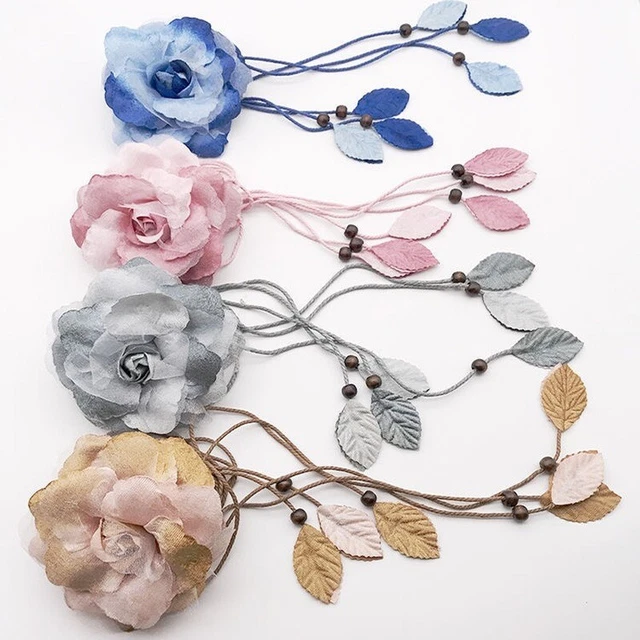 1 Pair 3D Flower Curtain Tie Backs Holdback Tieback Holders Living Room Decor