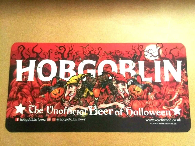 2 neue Hobgobln Halloween Wychwood Brauerei Bier Ale Bitter Pub Drink Bar Läufer *