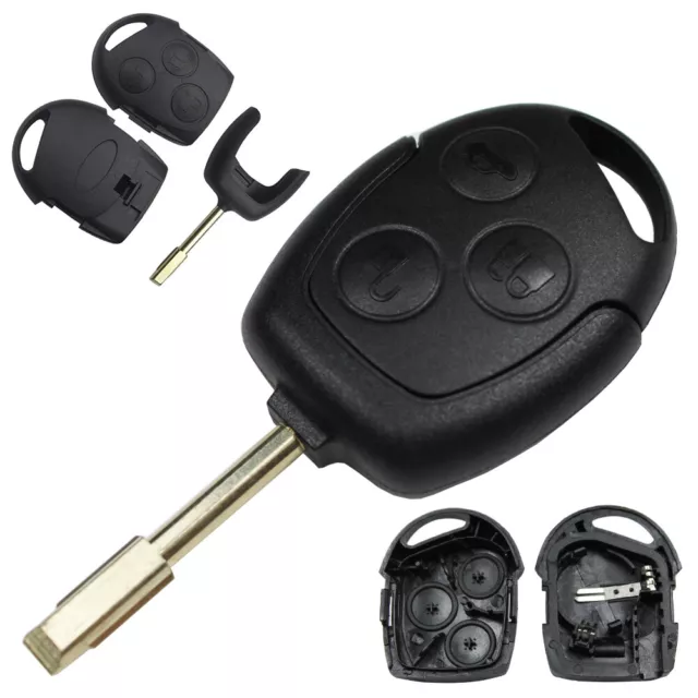 3 Tasten Auto Schlüssel passend für FORD Fiesta Focus Fusion Ka Mondeo Transit