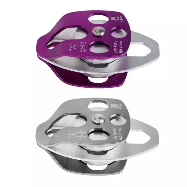 Multipurpose 32KN Heavy Duty Pulley Double Sheave Rigging Arborist Rock Climbing