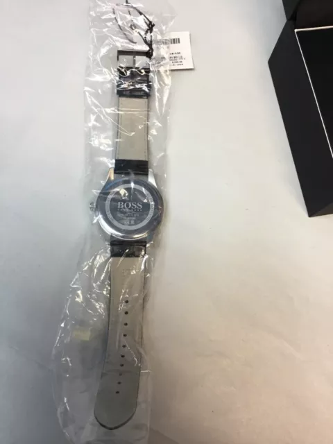 Hugo Boss Ambassador Black Dial Leather Strap Men's Watch 1513022 2