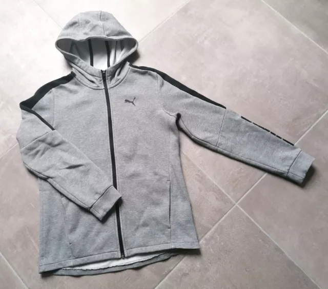 Gilet zippé à capuche 13-14 ans PUMA gris clair