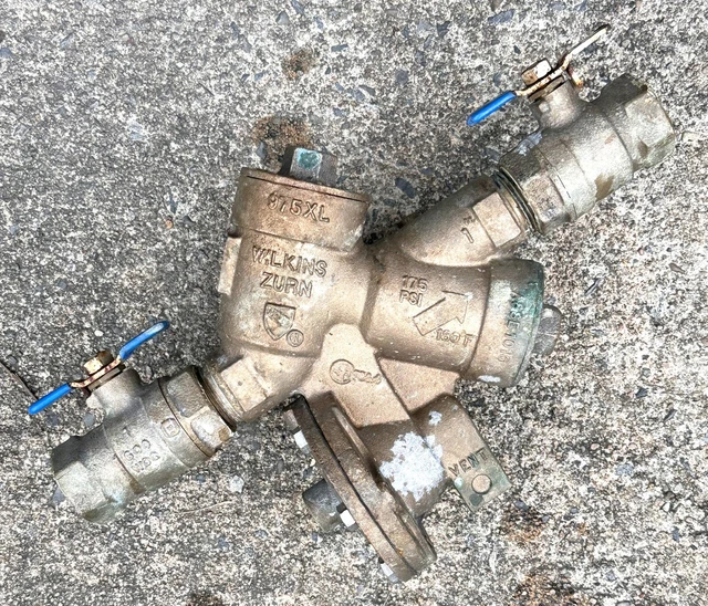 Lot #2 Zurn Wilkins 1"  975XL Reduced Pressure Backflow Preventer Brass 1-975XL