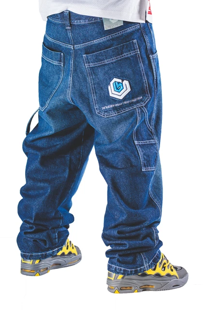 Jeans Baggy THE BLUESKIN - Modèle Black Dirty Fluo - Neuf Avec étiquettes - Style Skate/hip Hop