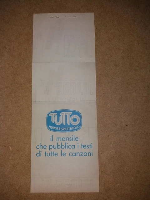 Biglietto Ticket VASCO ROSSI TOUR 85 Cosa succede in citta' Concerto  1985 2