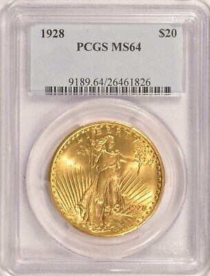 G$20 Brilliant Uncirculated 1907-1933 $20 Saint-Gaudens Gold Double Eagle BU Random Year 