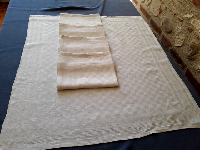 5 serviettes de table anciennes | Selency