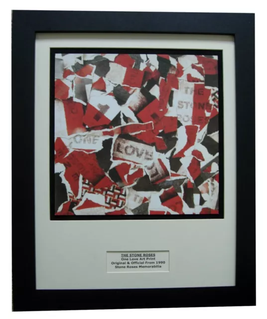 Stone Roses+One Love+Rare Original Art Print+Quality Framed+Express World Ship