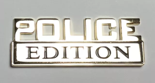 Police Metal Stick On Badge, Law Enforcement, Gold Colour, 1 x Item