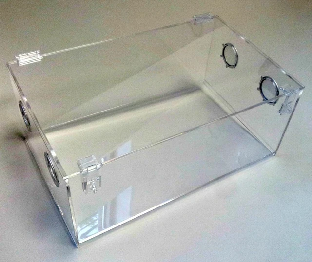8-H Terrestrial 8 Gallon Acrylic Cage With Hinged Top Terrarium,Snake Reptile