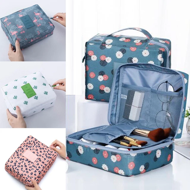 UK Large Capacity Make Up Bags Vanity Case Cosmetic Nail Tech Storage Beauty Box