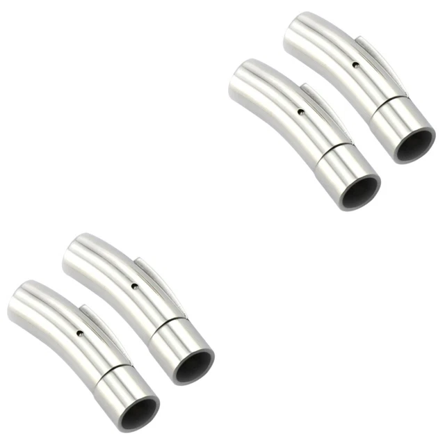 4 Pcs Bajonettverschlüsse Aus Gebogenem Rohr Edelstahl Schmuckzubehör Handbuch