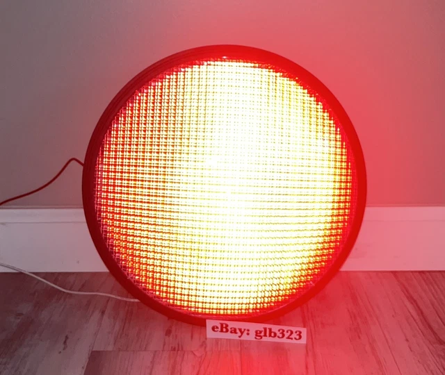 Red Traffic Light Signal LED Lens Leotek Street Maintenance Replacement Man Cave