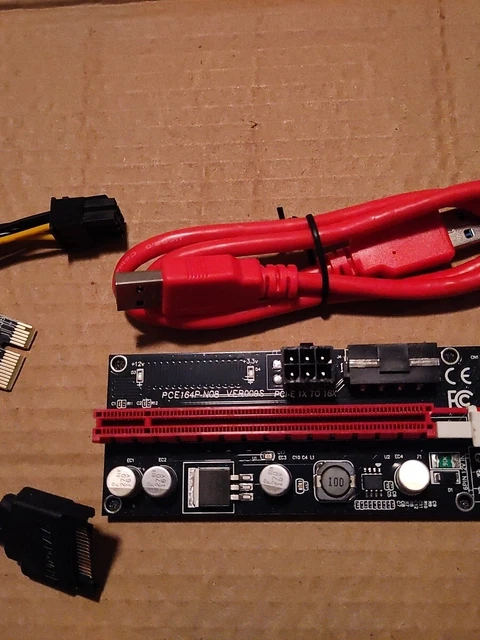 PCI-E 1x to 16x Powered USB 3.0 VER 009s Riser Extender Adapter Card